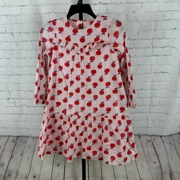 Crewcuts Apple Print School Dress No Size Check Measurements - Picture 1 of 7